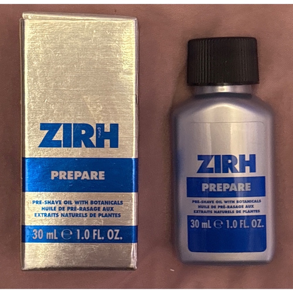 NEW Zirh Mens Prepare Pre Shave Oil 1.0 oz 30 mL‎ Botanical Extracts